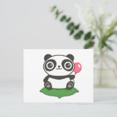 Cute Panda Illustration Briefkaart (Staand voorkant)
