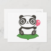 Cute Panda Illustration Briefkaart (Voorkant / Achterkant)