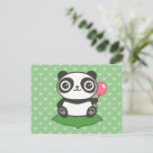Cute Panda Illustration Briefkaart (Staand voorkant)
