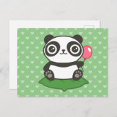 Cute Panda Illustration Briefkaart (Voorkant / Achterkant)