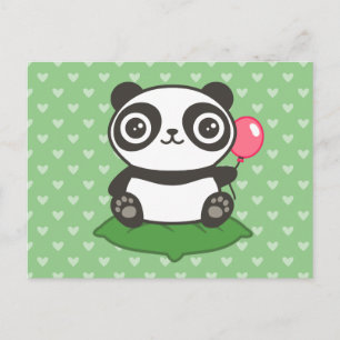 Cute Panda Illustration Briefkaart
