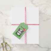 Cute Panda Illustration Cadeaulabel (Met Touw)