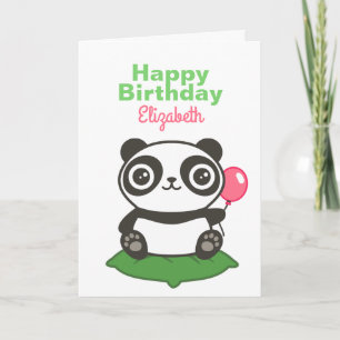 Cute Panda Illustration Kaart