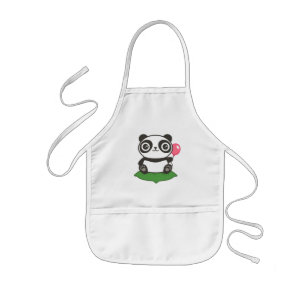 Cute Panda Illustration Kinder Schort
