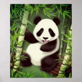 Cute Panda in het Poster van het bos van Bamboe (Voorkant)