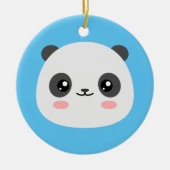 Cute Panda Keramisch Ornament (Voorkant)