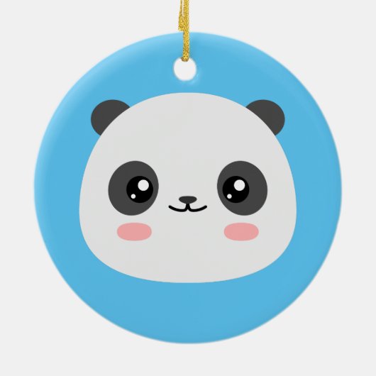 Cute Panda Keramisch Ornament (Achterkant)