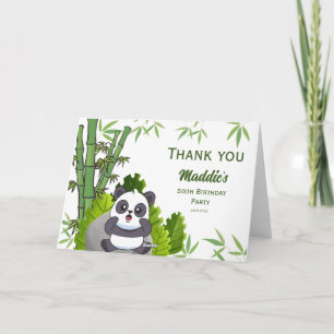Cute Panda Kiddie Birthday Dank je wel Bedankkaart