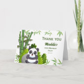 Cute Panda Kiddie Birthday Dank je wel Bedankkaart (Voorkant)