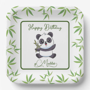 Cute Panda Kiddie Birthday Party Supplies Papieren Bordje