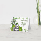 Cute Panda Kiddie Carte de remerciements d'anniver (Dos)