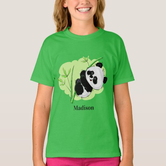 Cute Panda-kleding T-shirt (Voorkant)
