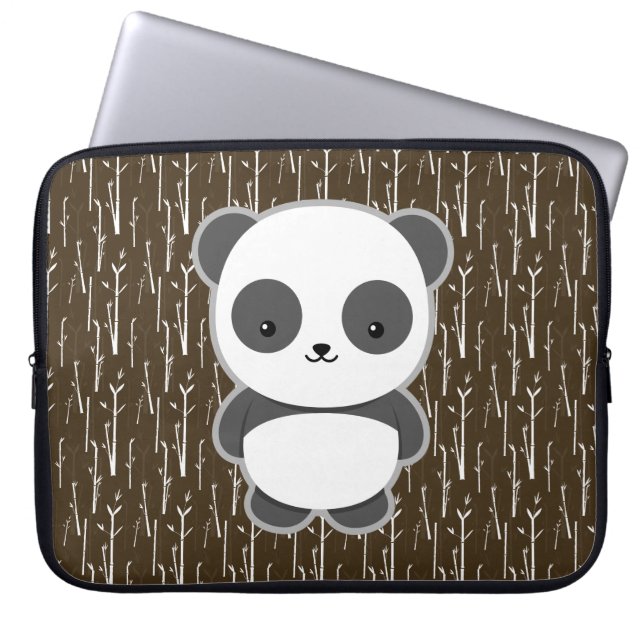 Cute Panda Laptop Sleeve (Voorkant)