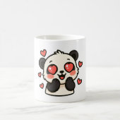 Cute Panda Love Mug – Kawaii Heart Eyes design (Centre)
