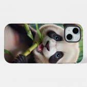 Cute Panda Mange Du Bambou (Verso Horizontal)