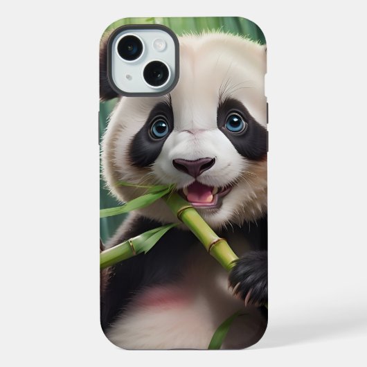 Cute Panda Mange Du Bambou (Verso)