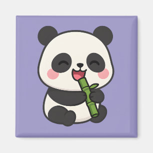 Cute Panda Manger Bambou - Aimant cuisine