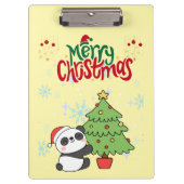 cute panda merry Christmas Clipboard Klembord (Voorkant)