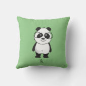 Cute Panda met bril Kussen (Achterkant)