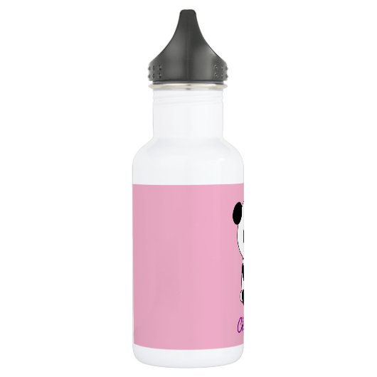 Cute Panda met een roze hart  Waterfles (Links)