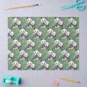 Cute Panda moeder en Baby Bamboe Pattern Tissuepapier (Craft)