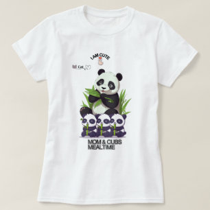 Cute Panda Moeder T-Shirt – Schattig Moederdag Cad