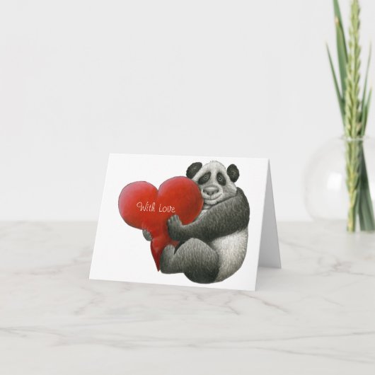 Cute Panda Note Card Kaart (Voorkant)