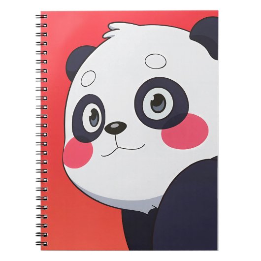 Cute Panda-notitieboek voor kinderen Notitieboek (Voorkant)