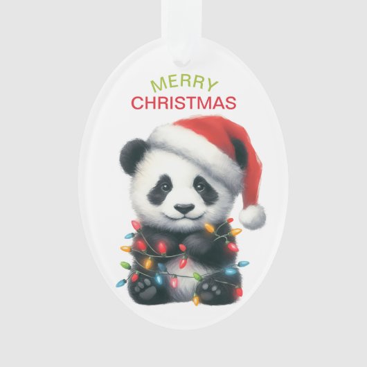Cute Panda Ours Chaîne Lumières Enfants Noël (devant)