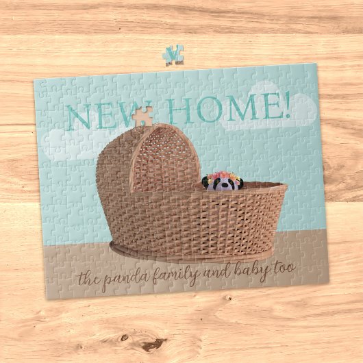 Cute Panda Ours Nouvelle Maison Jigsaw Puzzle