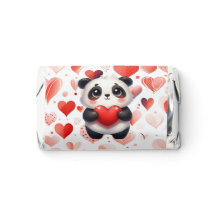 Cute Panda Ours Rouge Coeur Valentine