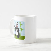 Cute Panda Pal Bamboo Cartoon Character Koffiemok (Voorkant links)