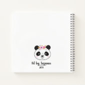 Cute Panda Panda Enfants Artist Sketchbook Carnet (Dos)
