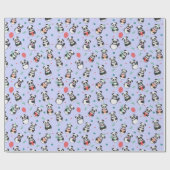 Cute Panda Pattern Birthday | PAARS Cadeaupapier (Vlak)