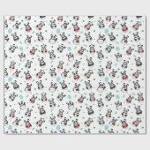 Cute Panda Pattern Birthday | wit Cadeaupapier (Vlak)