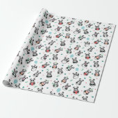 Cute Panda Pattern Birthday | wit Cadeaupapier (Uitgerold)