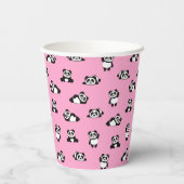 Cute Panda Pattern Kinder Party Papieren Bekers (Achterkant)