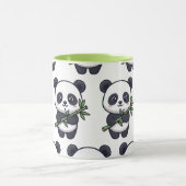 Cute Panda Pattern Mug – Black & White Design (Centre)