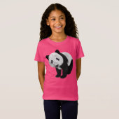 CUTE PANDA PORTER FILLES FEMMES FEMMES T-SHIRTS (Devant entier)