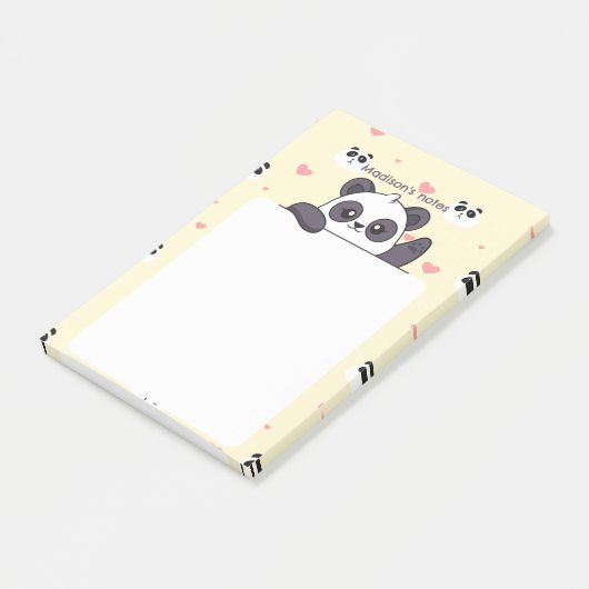 Cute Panda Post-it® Notes (Schuin)