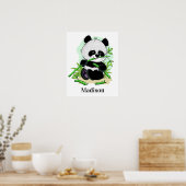 Cute Panda, poster met aangepaste naam (Keuken)