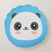 Cute Panda Rond Kussen (Achterkant)