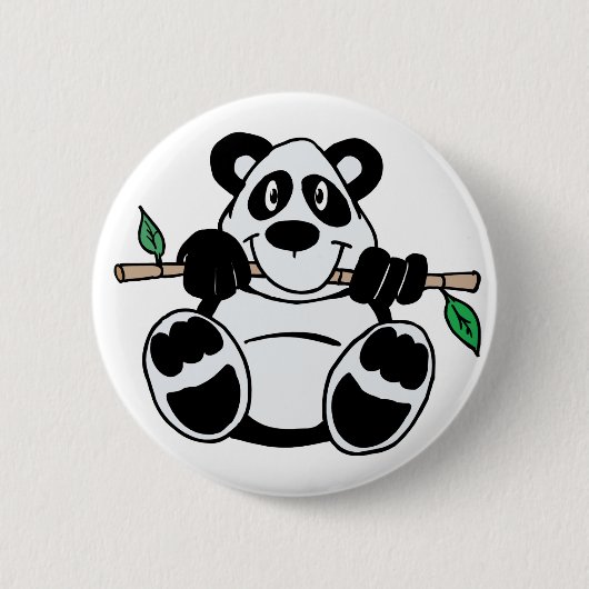 Cute Panda Ronde Button 5,7 Cm (Voorkant)