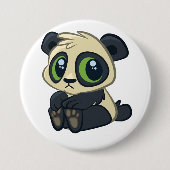 Cute Panda Ronde Button 7,6 Cm (Voorkant)