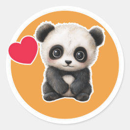 Cute Panda Ronde Sticker