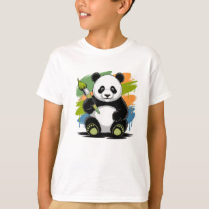 Cute Panda-schilderkunst Cartoon dier tekenaar T-shirt