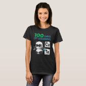 Cute Panda Scientist 100 Shoulder Days T-shirt (Voorkant volledig)