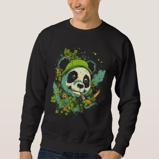 Cute Panda Splash Animal Face  Splash Paint Graphi Trui (Voorkant)