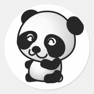 Cute Panda-Stickers (20 stuks) Ronde Sticker