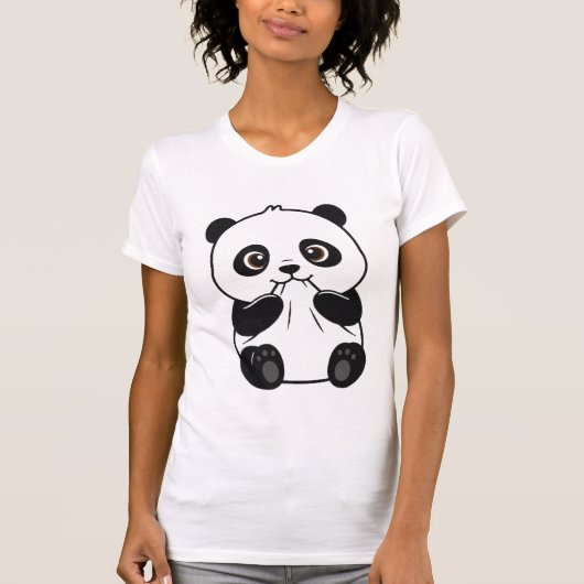 Cute Panda T-shirt (Voorkant)